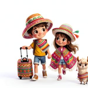 Nick and Aya Travel the World Book 3 Latin America for Kids 4-10-0